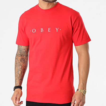 Obey - Tee Shirt Novel Rouge