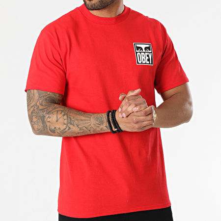 Obey - Tee Shirt Eyes Icon 2 Rouge