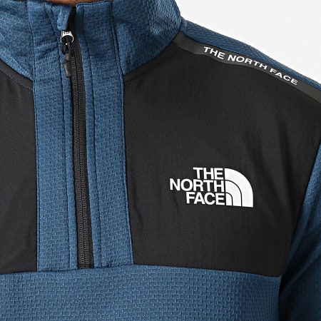 The North Face - Sweat Col Zippé A5576 Bleu Noir