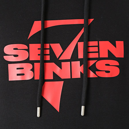 7 Binks - Sweat Capuche Logo 2021 Noir Rouge