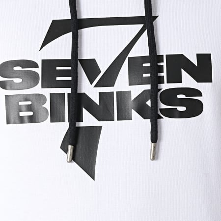 7 Binks - Sweat Capuche Logo 2021 Blanc Noir