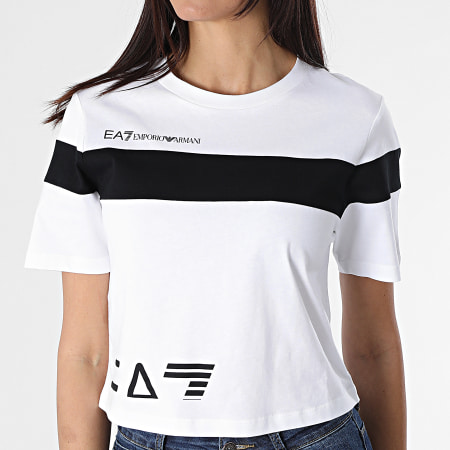 EA7 Emporio Armani - Tee Shirt Crop Femme 3KTT05-TJ9ZZ Blanc