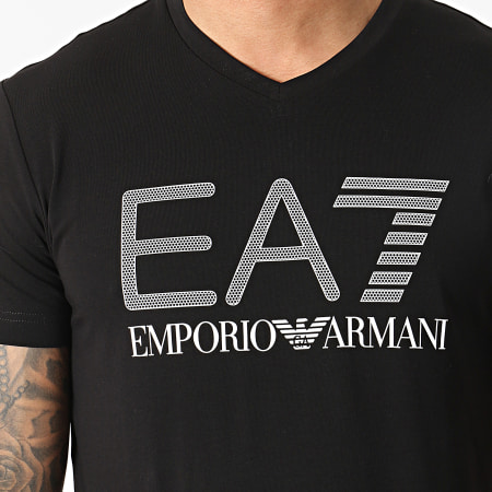EA7 Emporio Armani - Tee Shirt Col V 3KPT57-PJ03Z Noir