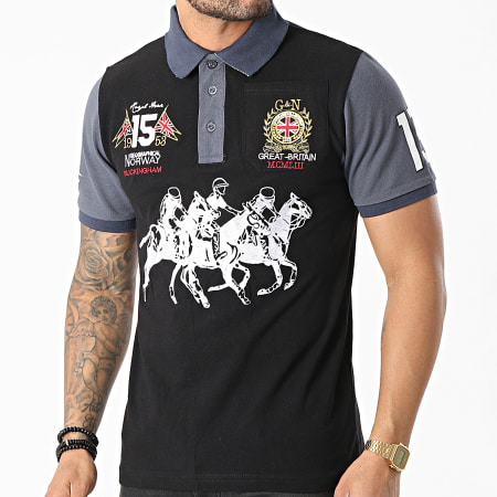 Geographical Norway - Polo Manches Courtes Koloclub Noir