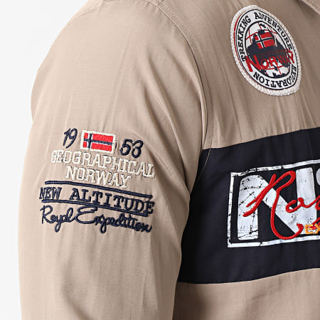 Geographical Norway - Chemise Manches Longues Zorarz Taupe