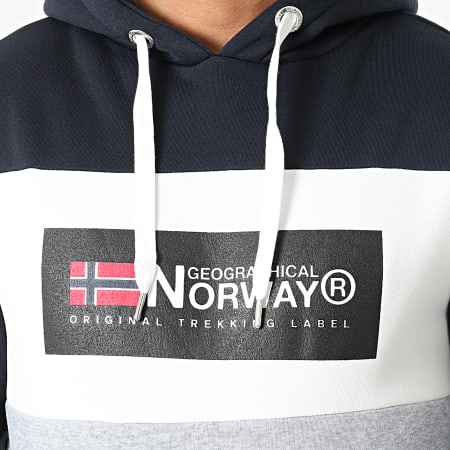Geographical Norway - Felpa con cappuccio grigio navy