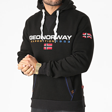 Geographical Norway - Sweat Capuche Golivier Noir