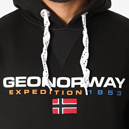 Geographical Norway - Felpa con cappuccio Golivier Nero