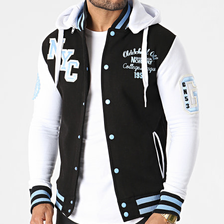 Geographical Norway - Veste Capuche All In Noir Blanc