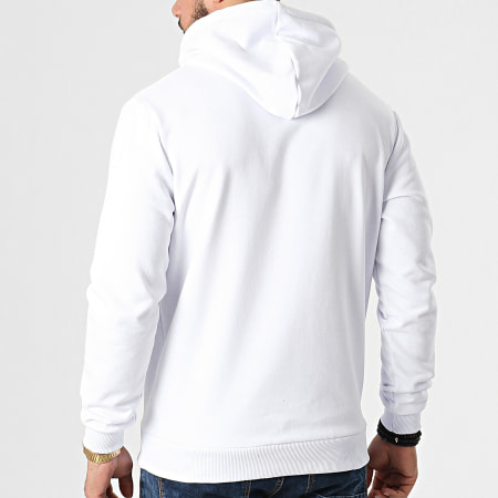 Midi Minuit - Impact Logo Hoody Wit Zwart