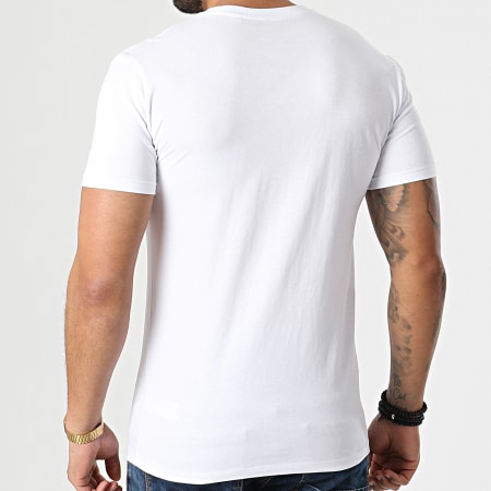 Midi Minuit - Tee Shirt Logo Typo Blanc Rouge