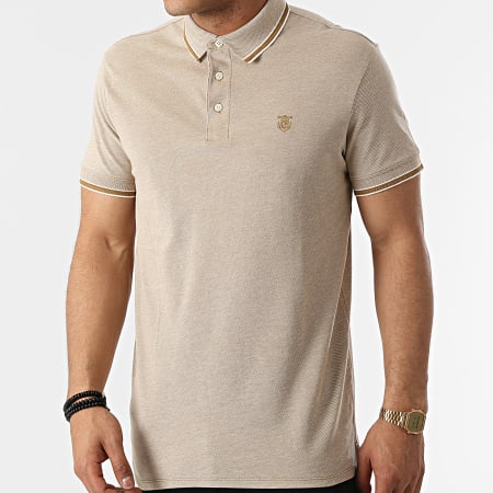 Selected - Polo Manches Courtes Twist Beige