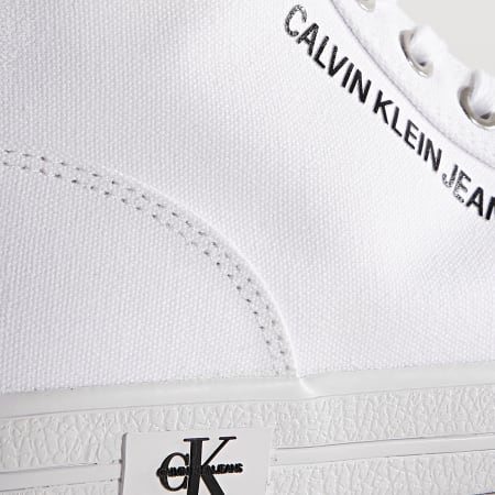 Calvin Klein - Baskets Montantes Femme Vulcanized Sneaker High Laceup 0049 Bright White