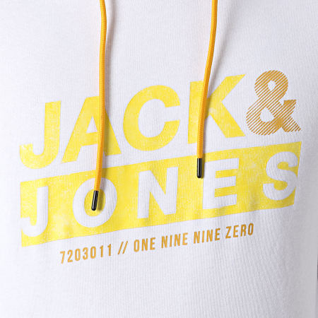 Jack And Jones - Sweat Capuche Liquid Blanc