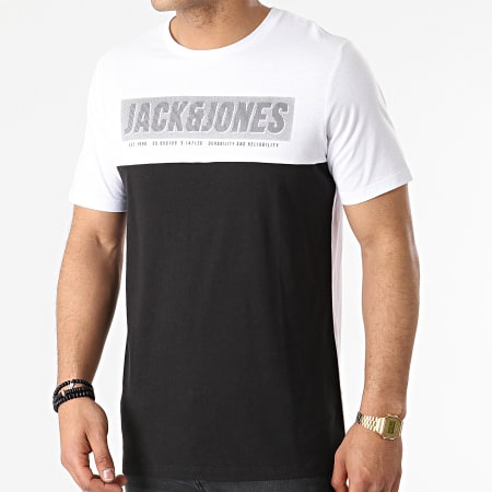 Jack And Jones - Tee Shirt Chimbal Blanc Noir