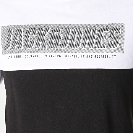 Jack And Jones - Tee Shirt Chimbal Blanc Noir
