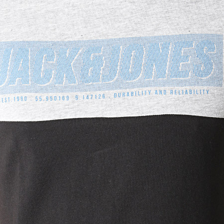 Jack And Jones - Tee Shirt Chimbal Gris Chiné Noir