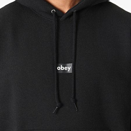 Obey - Sweat Capuche Obey Black Bar Noir