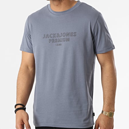 Jack And Jones - Tee Shirt Edgar Gris Bleu