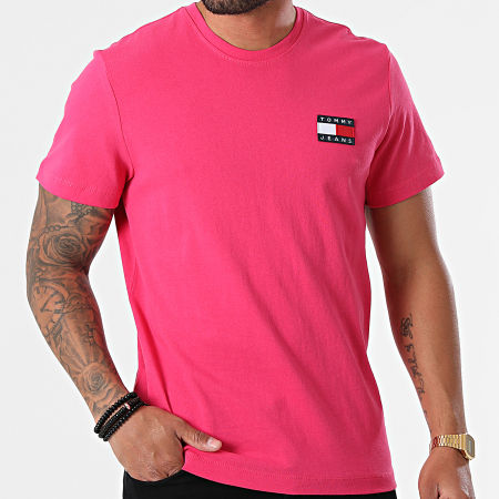 Tommy Jeans - Tee Shirt Tommy Badge 6595 Rose Fuchsia