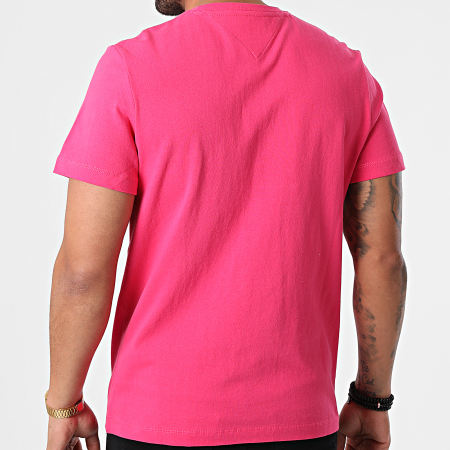 Tommy Jeans - Tee Shirt Tommy Badge 6595 Rose Fuchsia