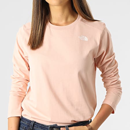 The North Face - Tee Shirt Manches Longues Femme Simple Dome Rose
