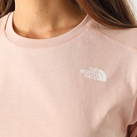 The North Face - Tee Shirt Manches Longues Femme Simple Dome Rose