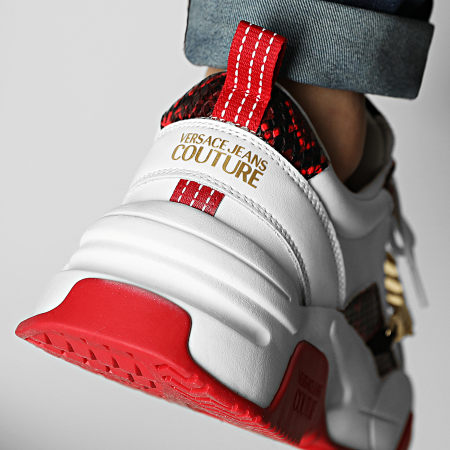Versace Jeans Couture Baskets Linea Fondo Fire E0YWASF4 White Red LaBoutiqueOfficielle