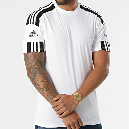 Adidas Sportswear - Squad 21 Maglietta sportiva a righe GN5723 Bianco
