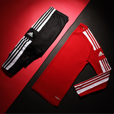 Adidas Sportswear - Tee Shirt De Sport Manches Longues A Bandes Squad 21 GN5791 Rouge