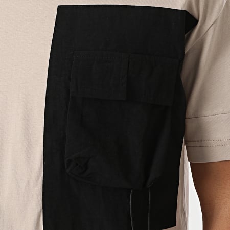 Classic Series - Tee Shirt Poche TS99-03 Beige Noir