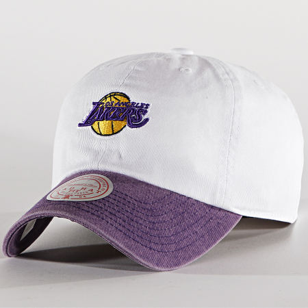 Mitchell and Ness - Casquette Punch In 6LUOMM19477 Los Angeles Lakers Blanc Violet