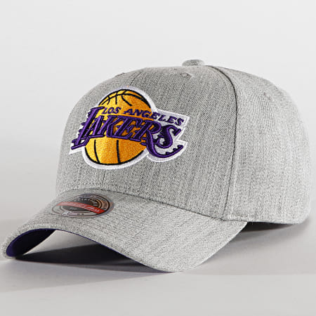 Mitchell and Ness - Casquette Snapback Team Heather 6HSSMM19363 Los Angeles Lakers Gris Chiné