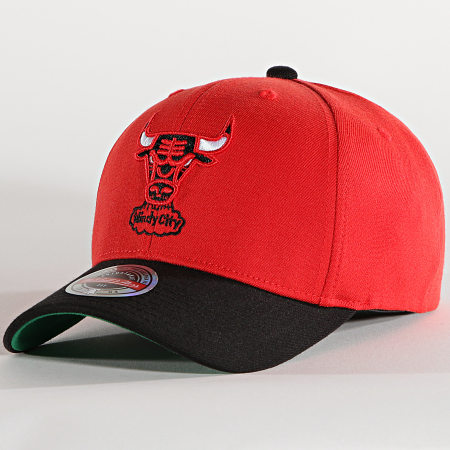 Mitchell and Ness - Casquette Snapback Wool 2-Tone 6HSSMM19358 Chicago Bulls Rouge Noir