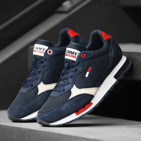 Tommy Jeans - Baskets Retro Runner Mix 0699 Twilight Navy