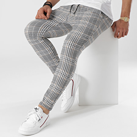 Uniplay - Pantalon Carreaux UP-T3516 Blanc Noir