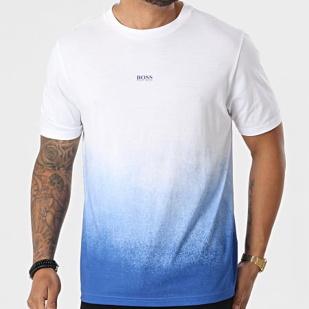 BOSS - Tee Shirt Tegrade 50453673 Blanc Bleu Dégradé