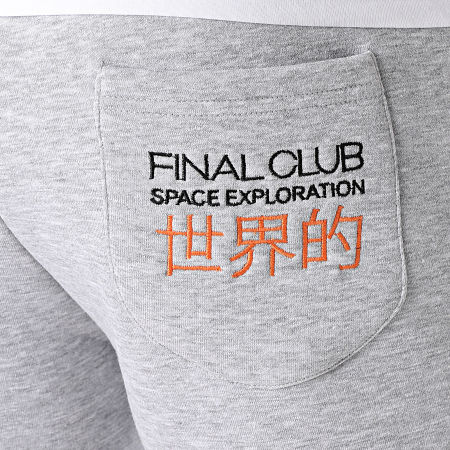 Final Club - Short Jogging Space Exploration 596 Gris Chiné