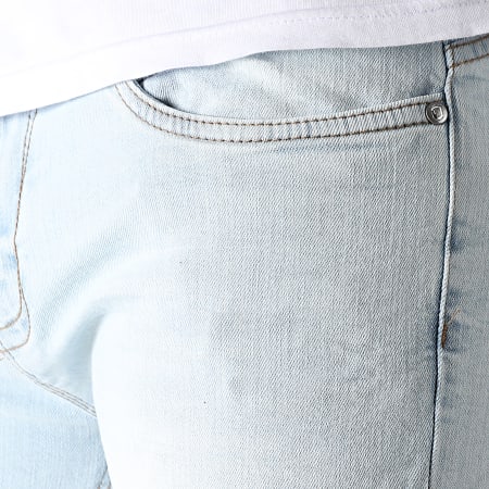 Indicode Jeans - Short Jean Slim Kaden Bleu Wash