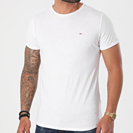 Tommy Jeans - Camiseta oversize Slim Jaspe 9586 Blanca