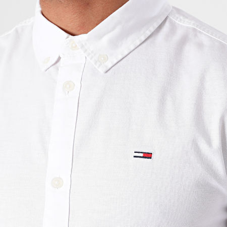 Tommy Jeans - Chemise Manches Longues Slim Stretch Oxford 9594 Blanc