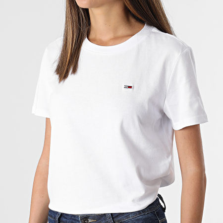 Tommy Jeans - Tee Shirt Femme Regular Jersey 9198 Blanc