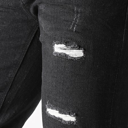 Indicode Jeans - Short Jean Slim Kaden Holes Noir