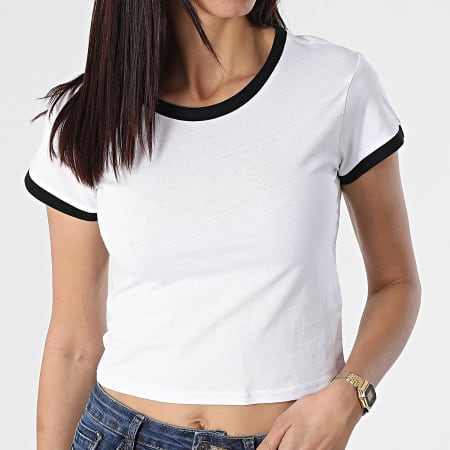 Urban Classics - Tee Shirt Crop Femme TB1502 Blanc Noir