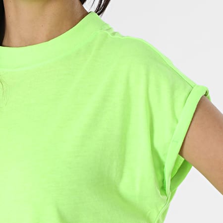 Urban Classics - Camiseta Mujer Vestido TB1910 Verde Fluo