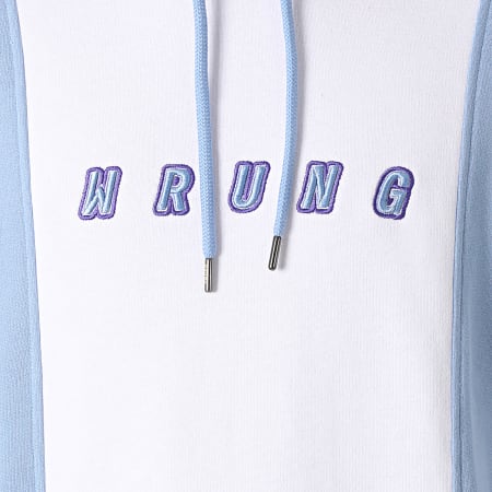 Wrung - Sweat Capuche Spring Block SS21-HO5 Blanc Bleu Violet
