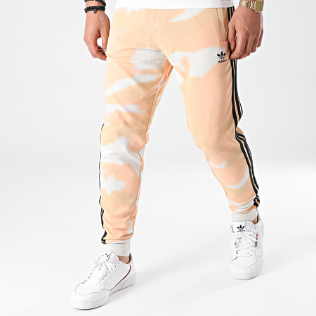 adidas - Pantalon Jogging A Bandes Camo AOP GN1895 Rose Blanc Beige Camouflage