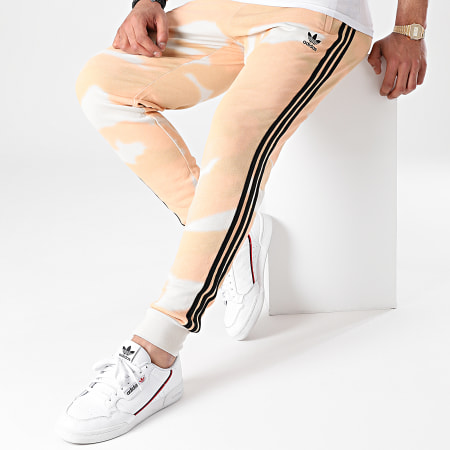 adidas - Pantalon Jogging A Bandes Camo AOP GN1895 Rose Blanc Beige Camouflage