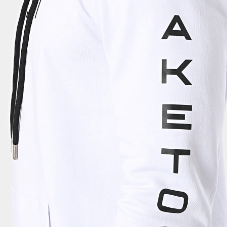 Aketo - Felpa con cappuccio Sweat Shop Bianco Nero