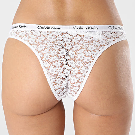 Calvin Klein - Tanga de mujer QD3859E Blanco